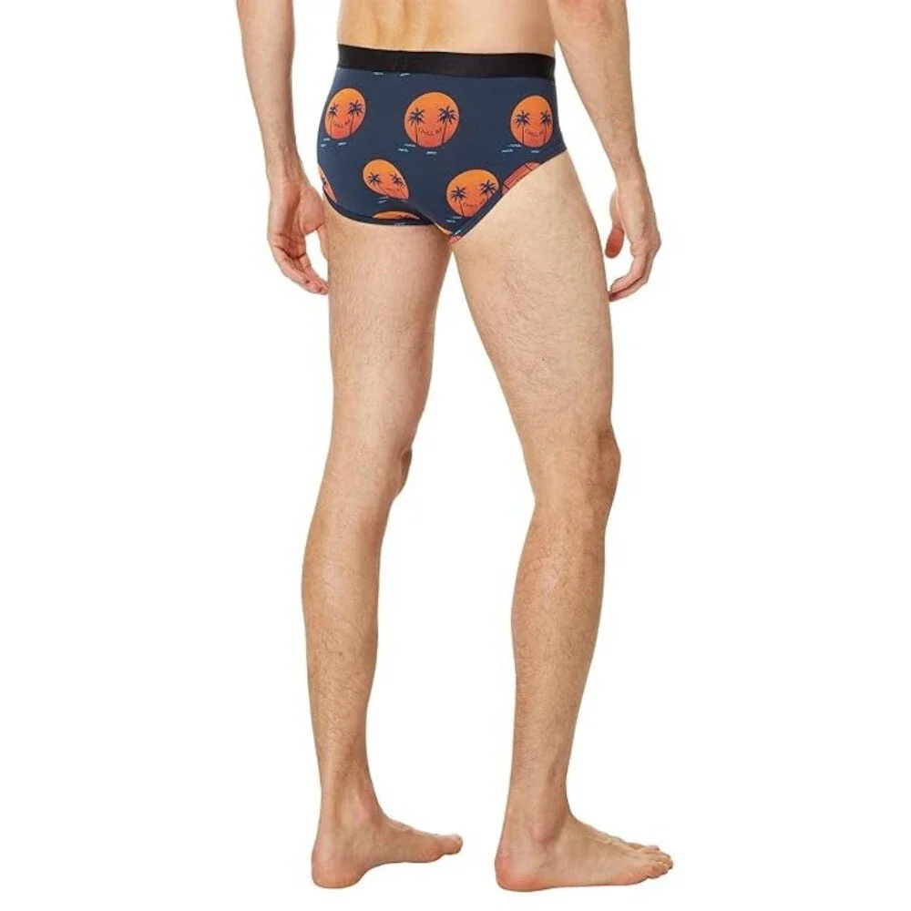 MeUndies Underwear Mens L Black Graphic Print Stretch Elastic Waist Brief GBO704